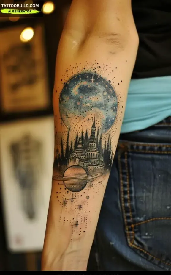 space tattoo for women