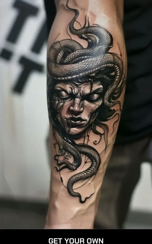 crying medusa tattoo idea