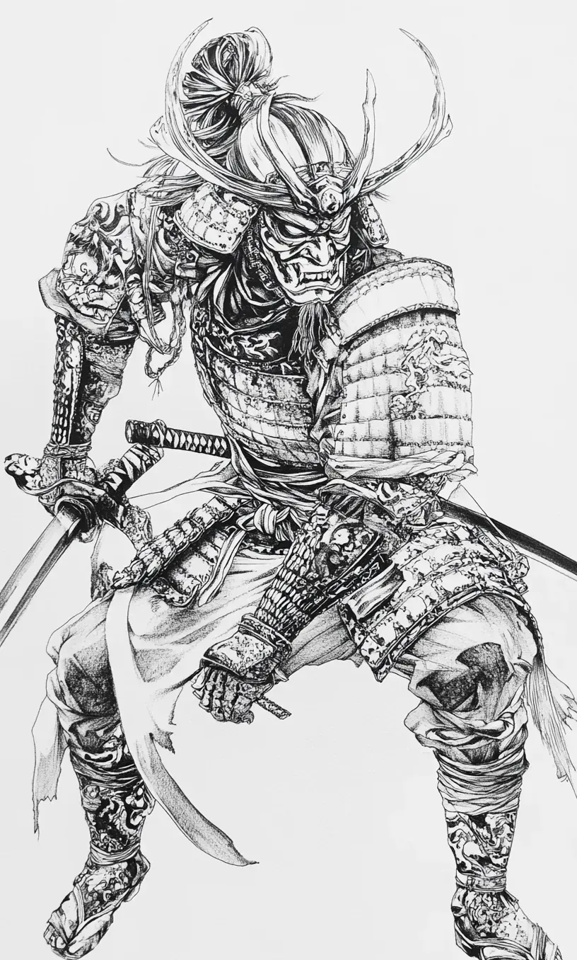 Samurai Tattoo Drawing-23