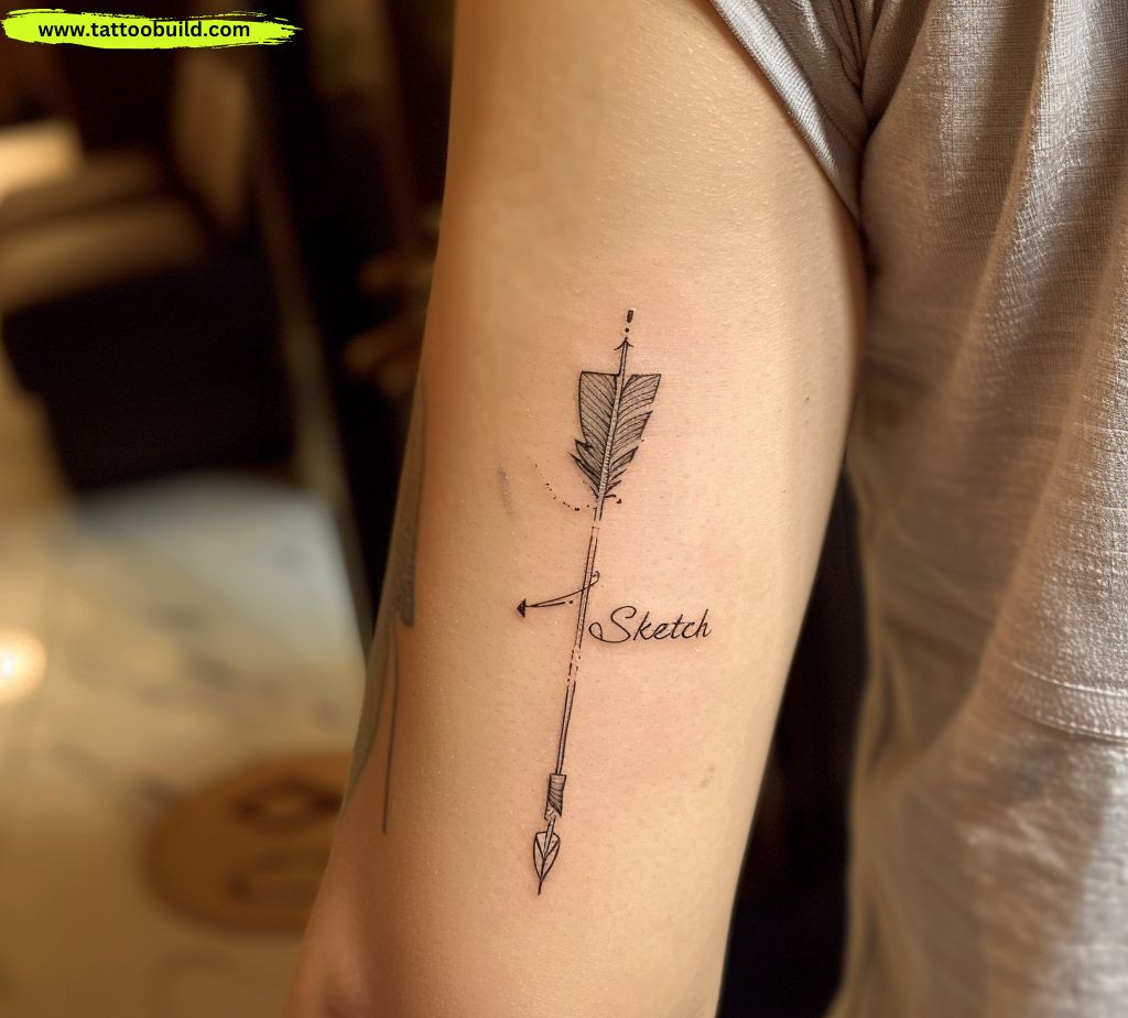 Minimalist arrow tattoo for women
