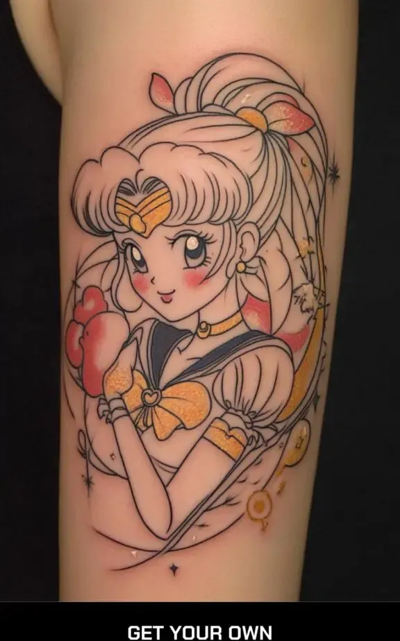 sailor moon anime tattoo