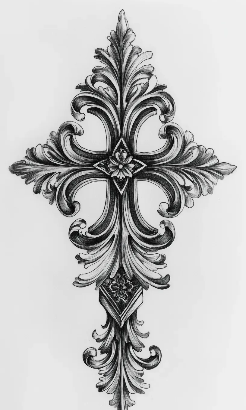 Cross Tattoo Drawings-9