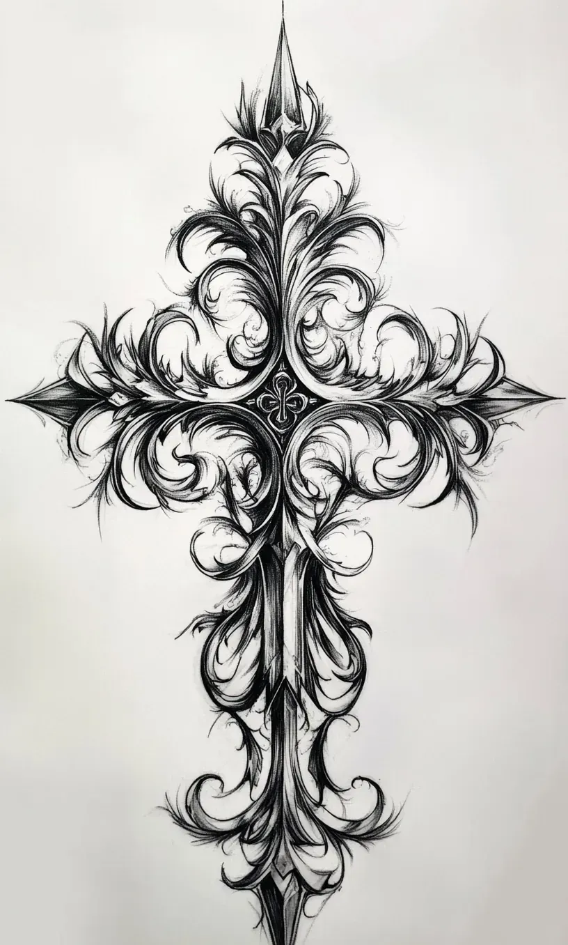 Cross Tattoo Drawings-12
