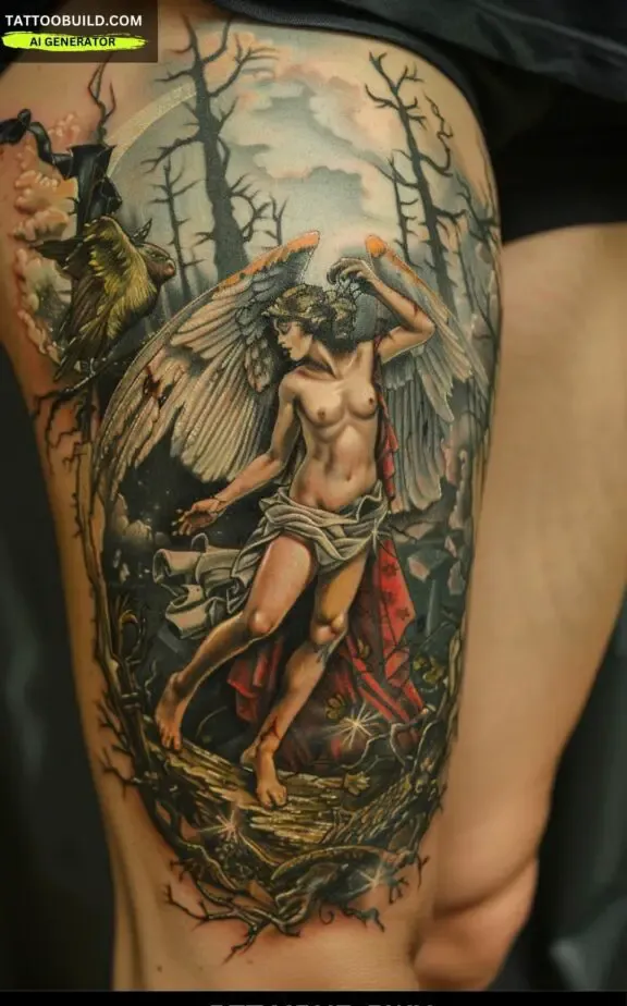 angel tattoo for women: 