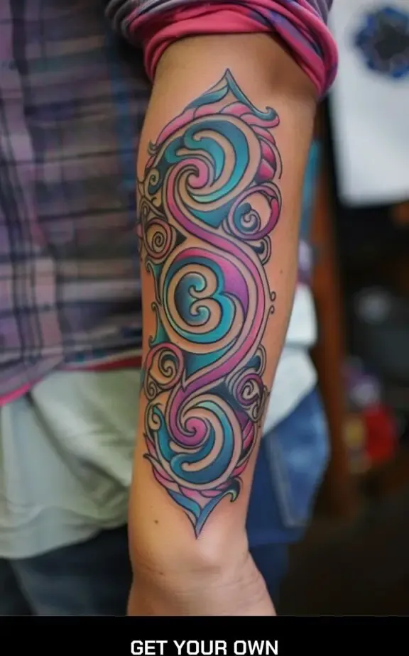tribal watercolor tattoo