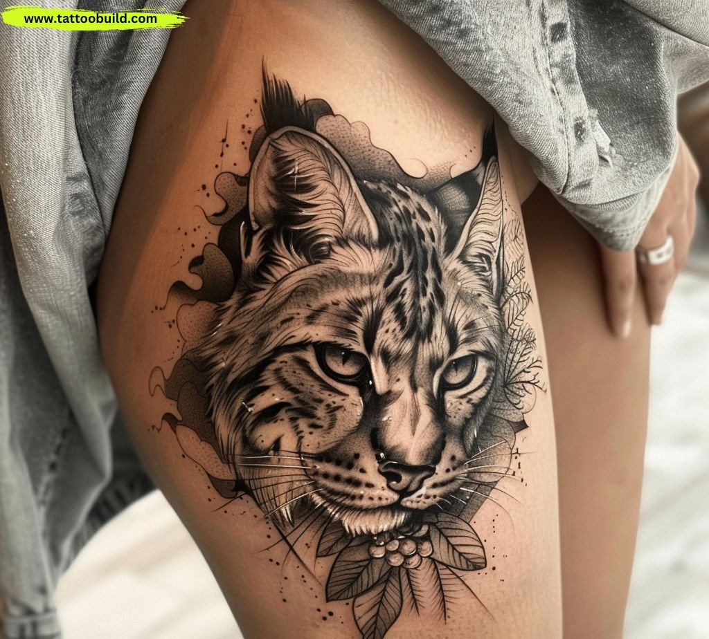 realism hip tattoo for women