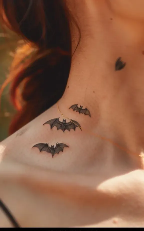 Bat tattoos design idea for women