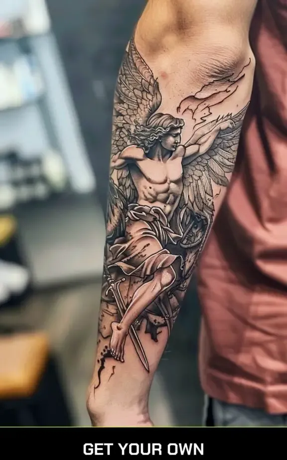 angel and devil tattoo