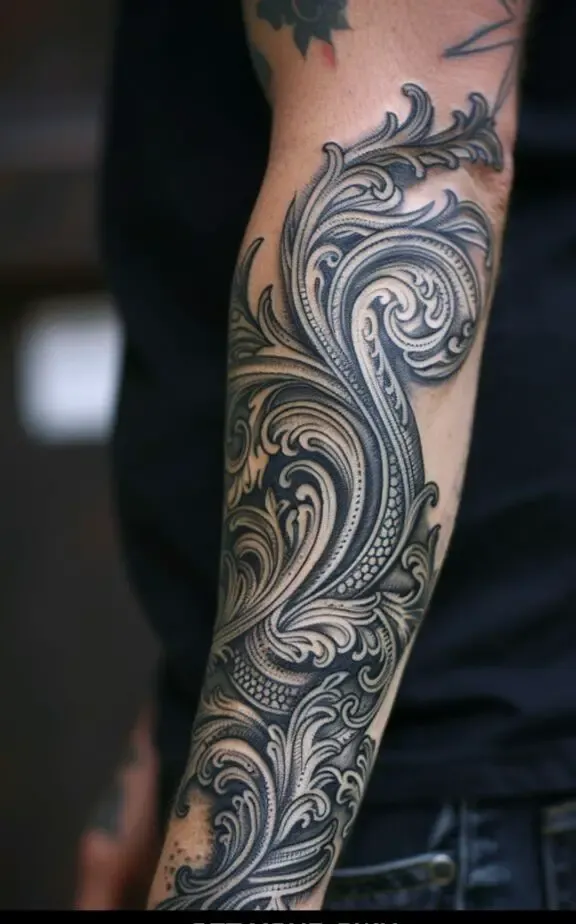 filigree tattoos for females