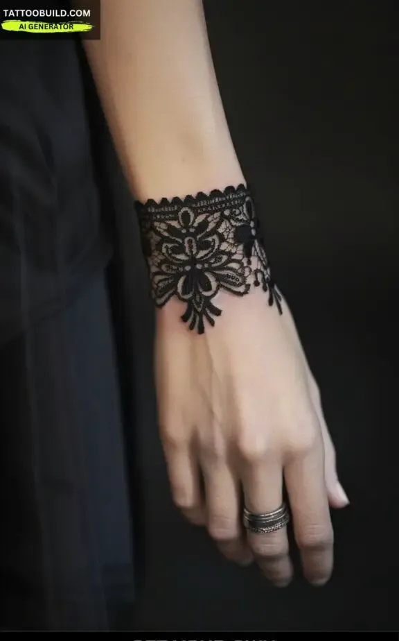 lace feminine bracelet tattoo