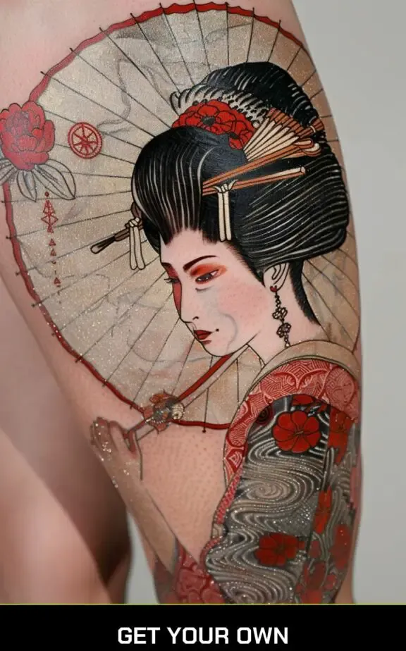 geisha japanese tattoo