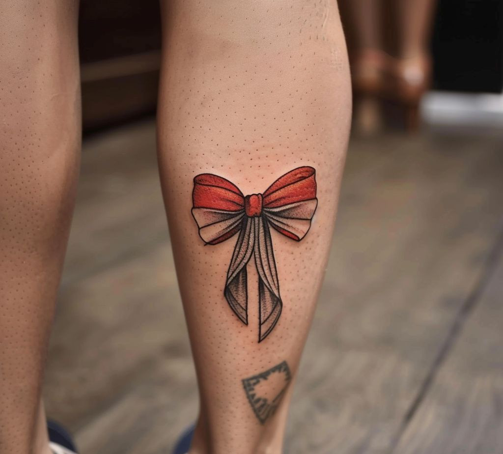what does bow tattoo on the back leg mean?