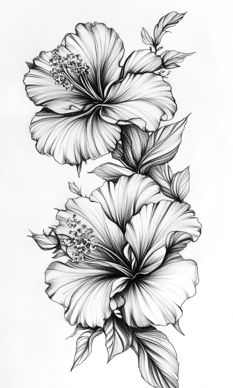 Flower Tattoo Drawings-20