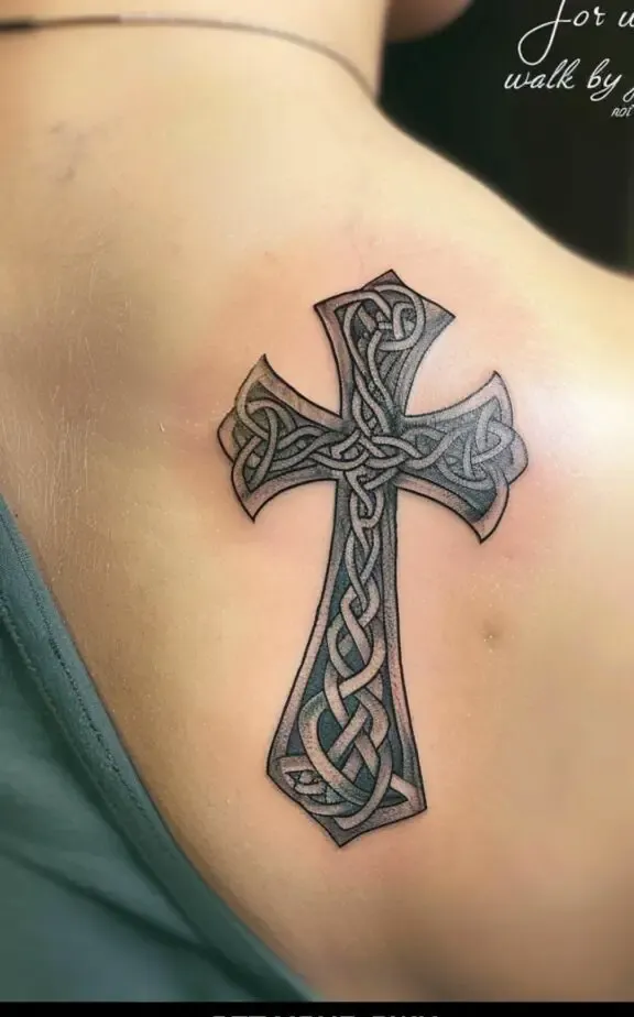 celtic cross tattoo for ladies