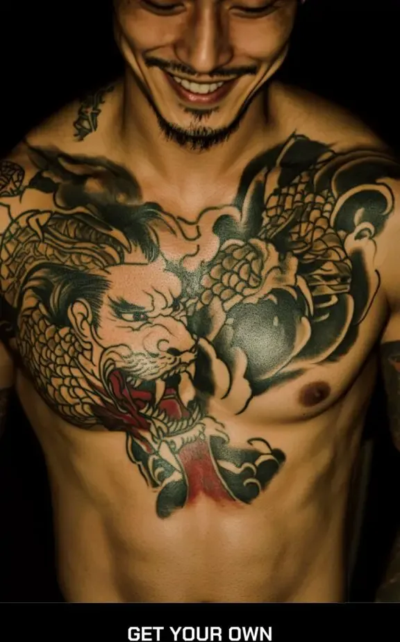 Yuzuka chest tattoo