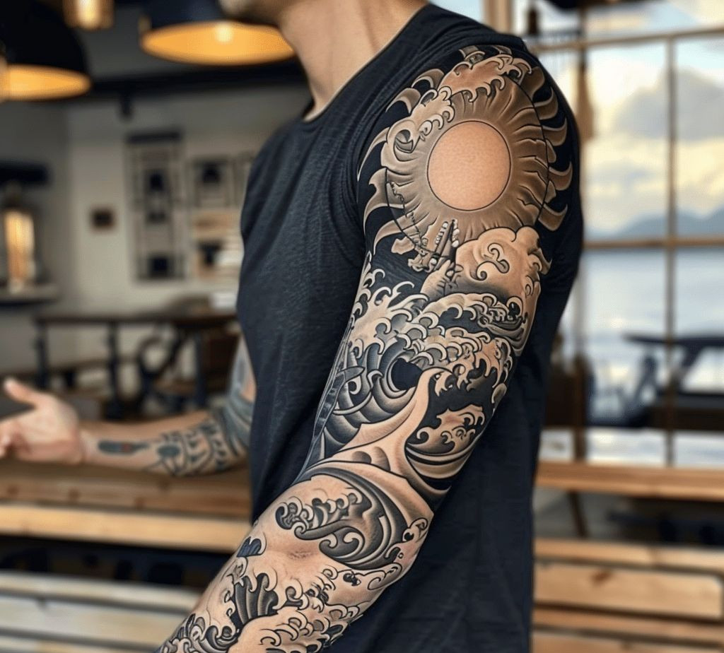 sun tattoo for guys