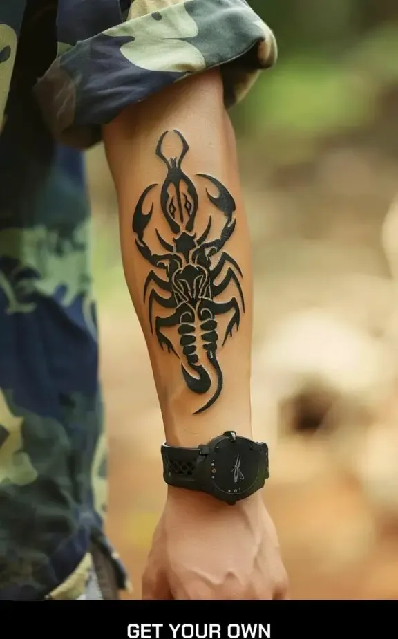 tribal scorpion tattoo