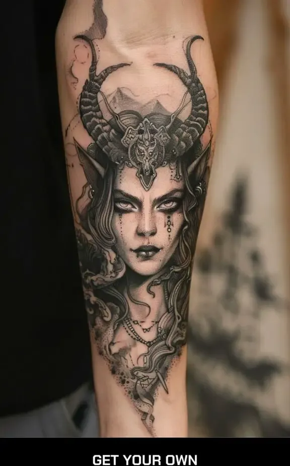 cute devil demon tattoo