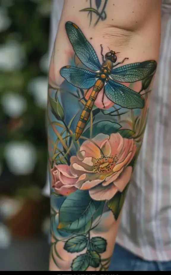 Womens tattoo back of the arm