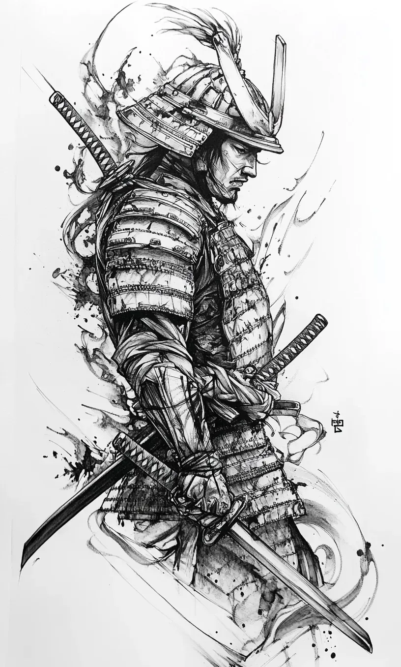 Samurai Tattoo Drawing-4