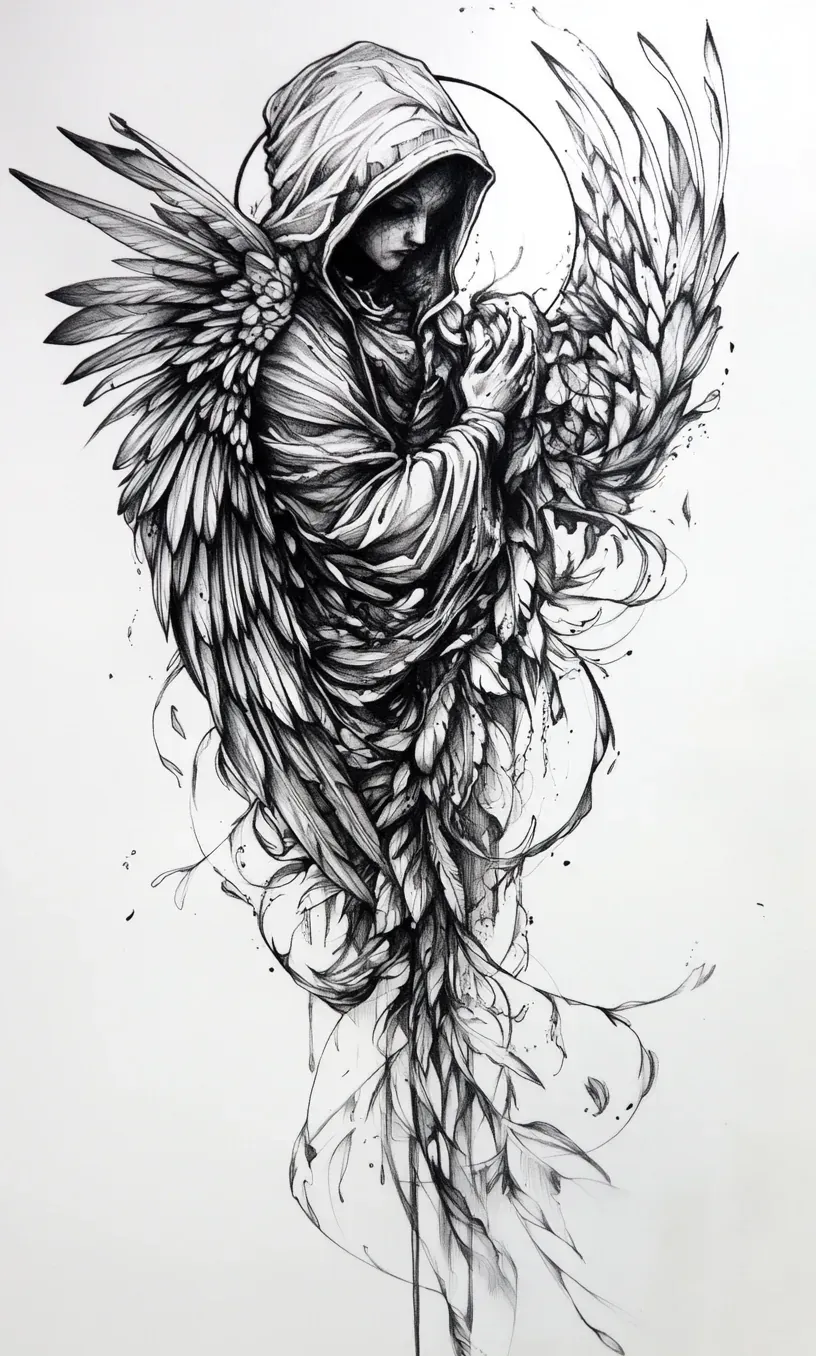 Angel Tattoo Drawings-21