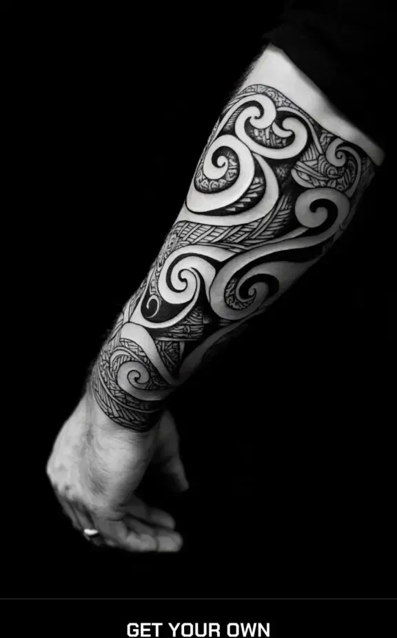 Maori tattoo pattern from new zealand