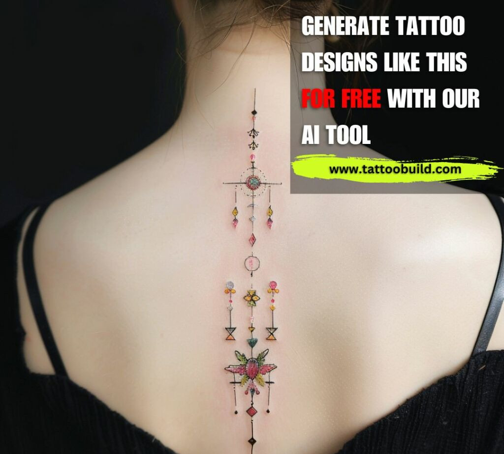 fine line spine tattoo