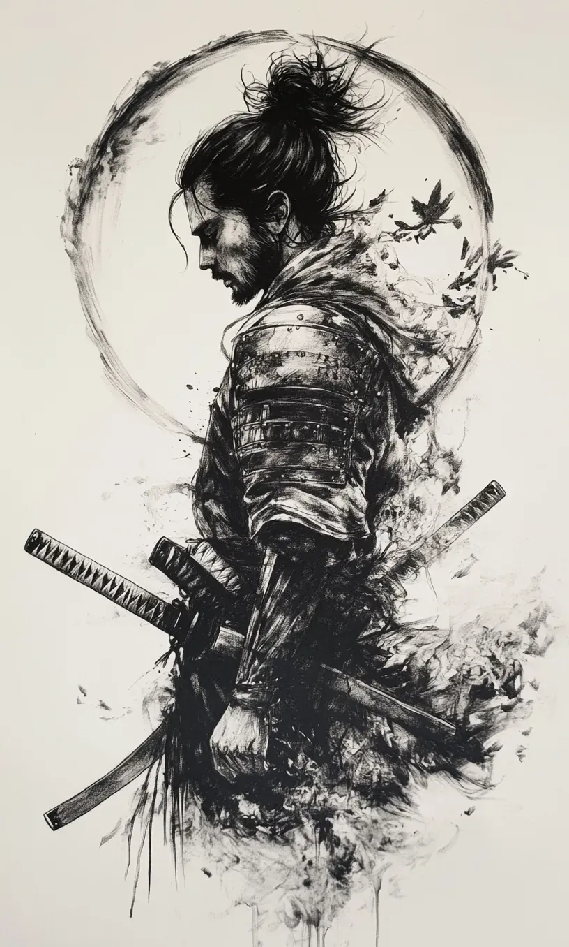 Samurai Tattoo Drawing-10