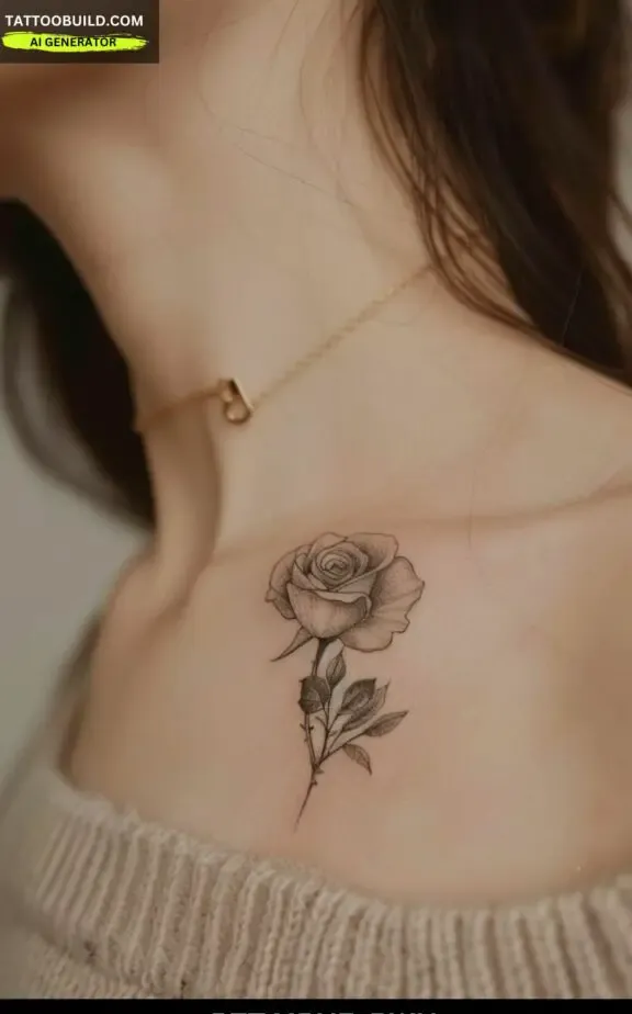 cute little delicate flower tattoos for females