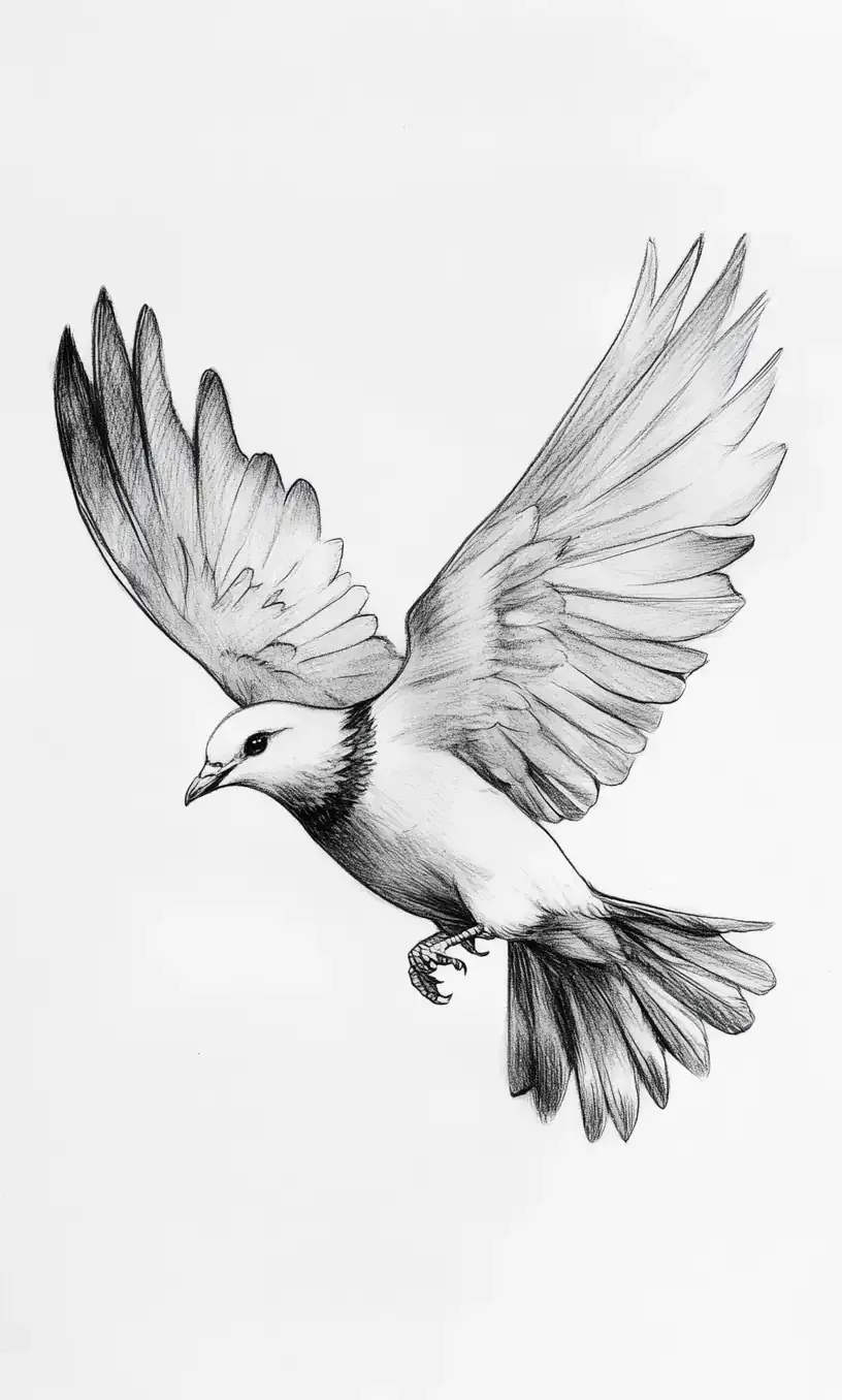 Dove Tattoo Drawing-19