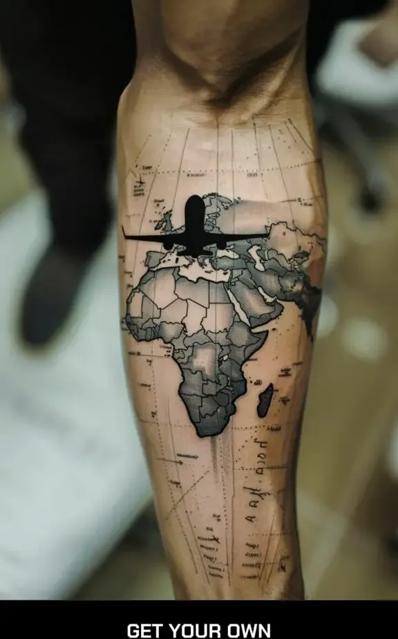 map of africa tattoo
