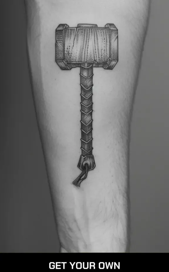 Thor's hammer Viking tattoo idea