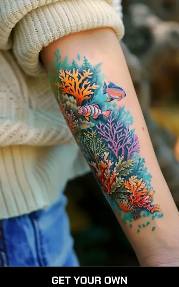 coral reef ocean tattoo ideas