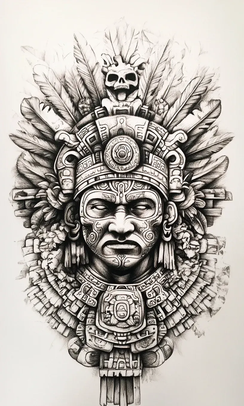 Aztec Drawings Tattoos-9