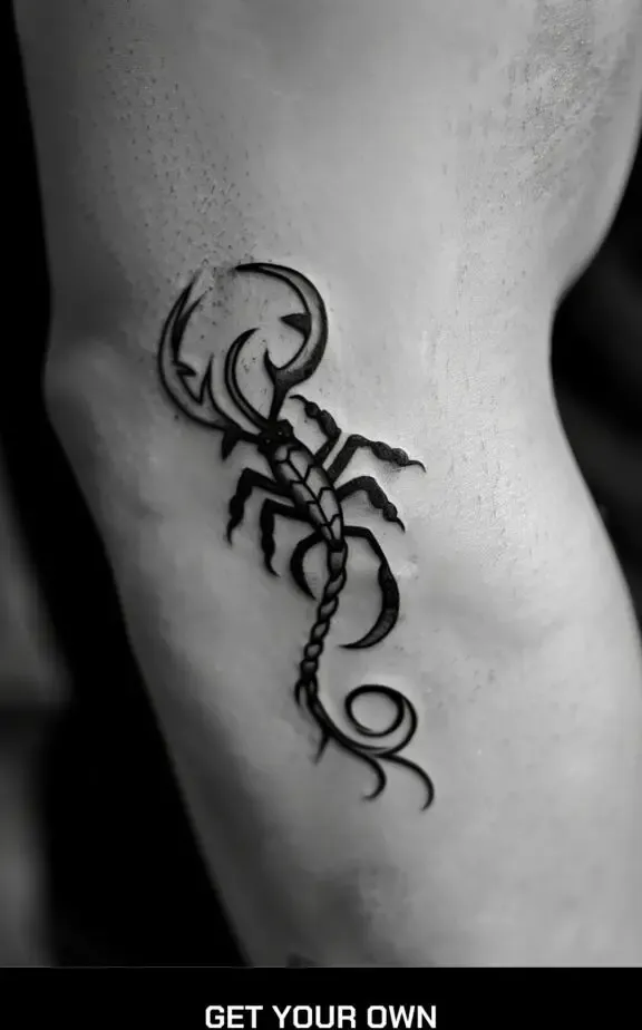 tribal scorpion tattoo