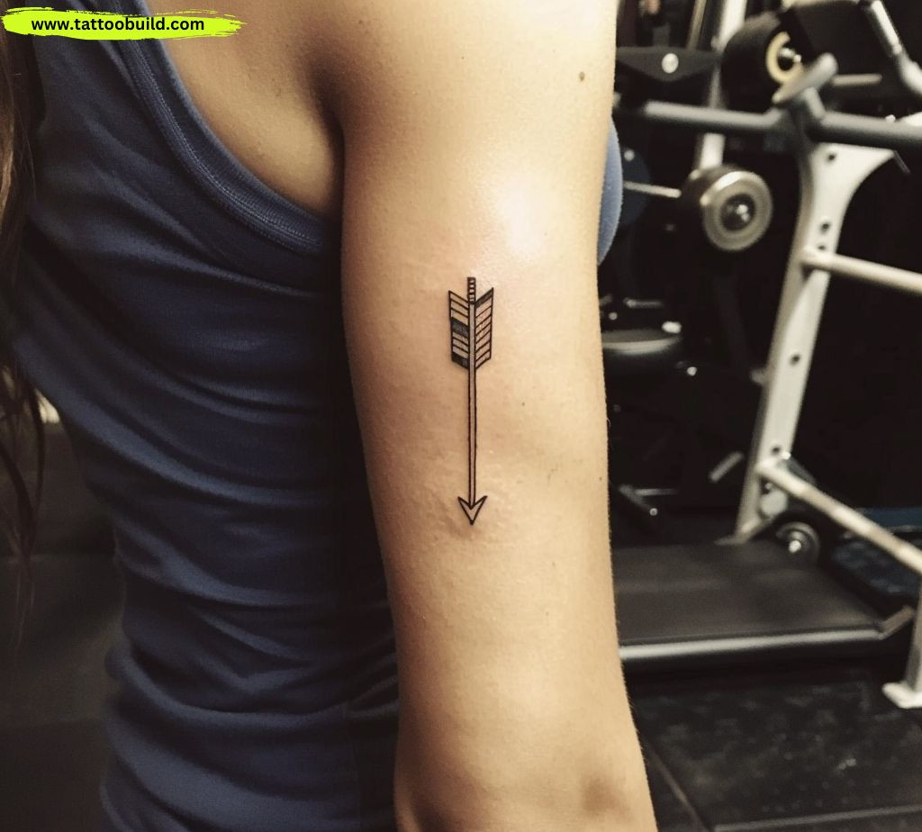 minimalist arrow tattoo for women