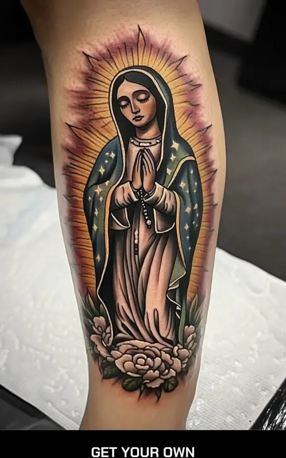La Virgen de Guadalupe chicano Tattoo