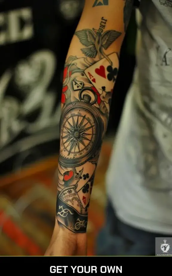 ace card and sleeve tattoo