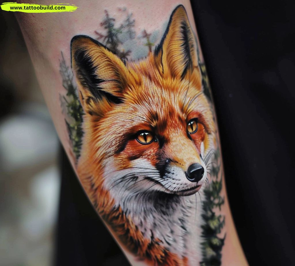 realistic fox tattoo