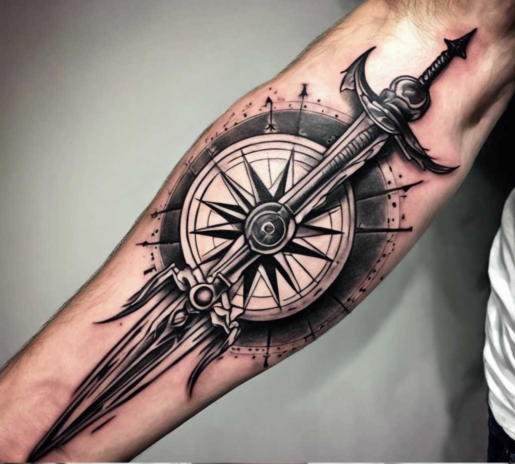 Sward forearm tattoo for guys