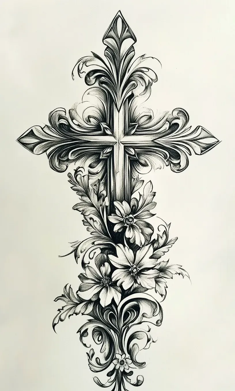 Cross Tattoo Drawings-1