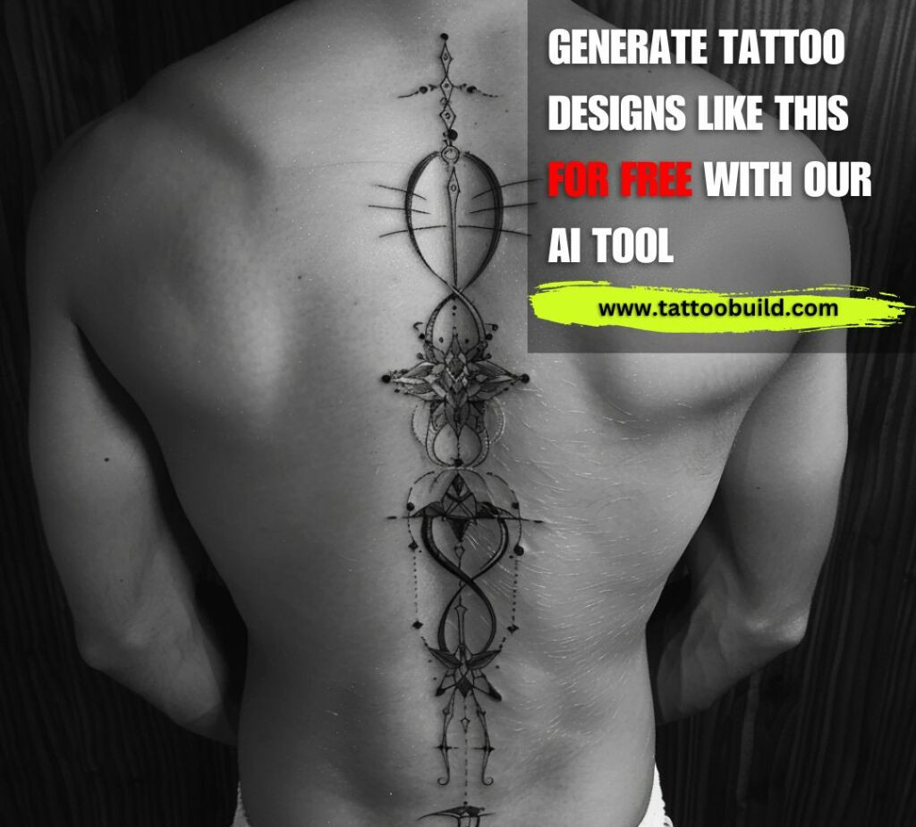 fine line spine tattoo