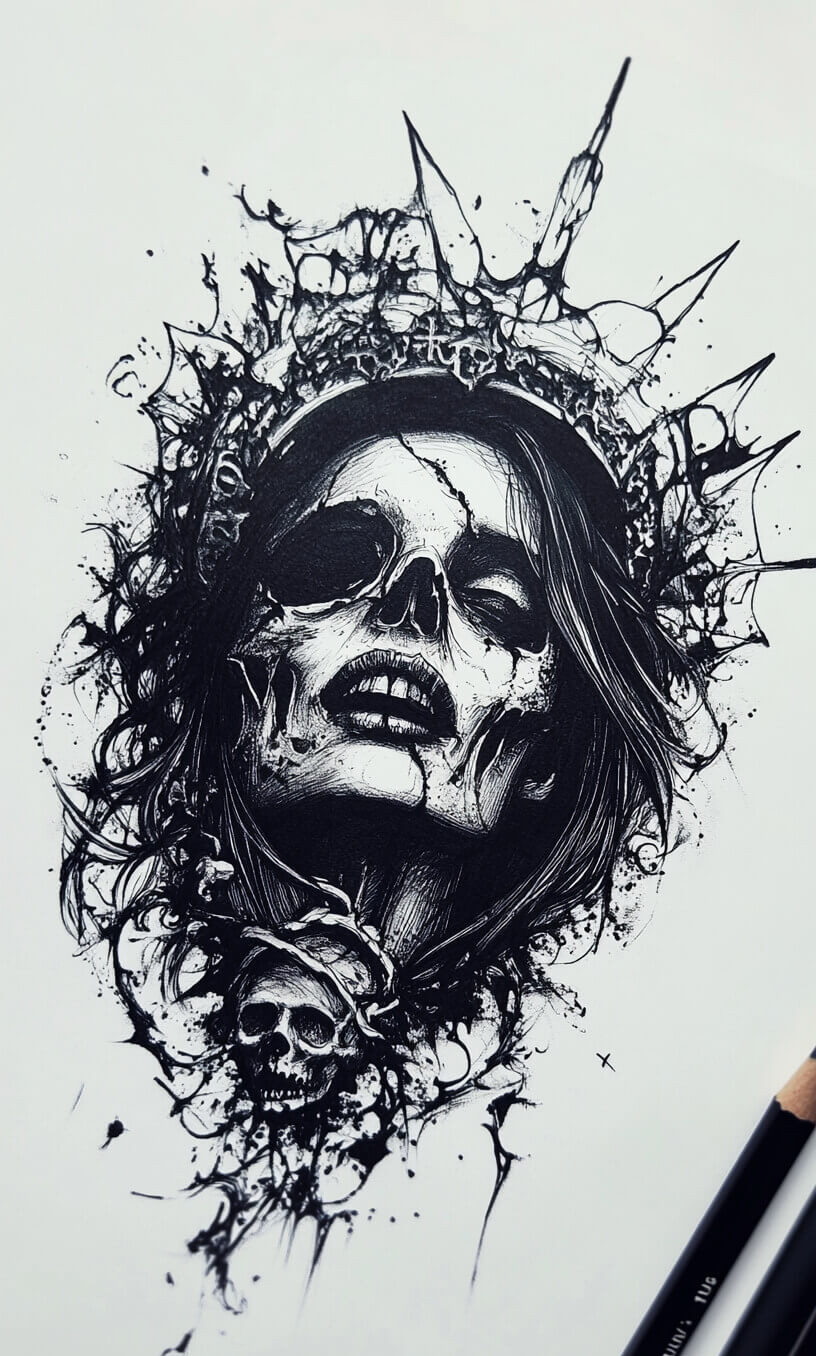 Gothic Tattoo Drawings-6