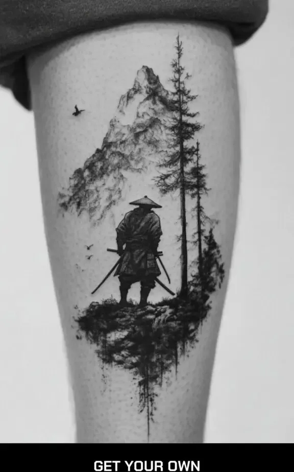 Samurai in the wilderness tattoo