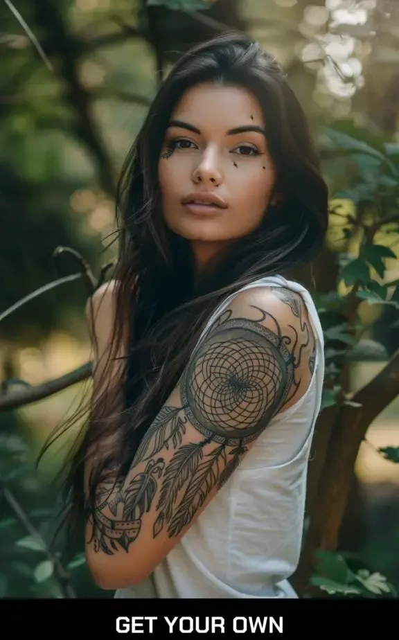tribal dreamcatcher tattoos for female