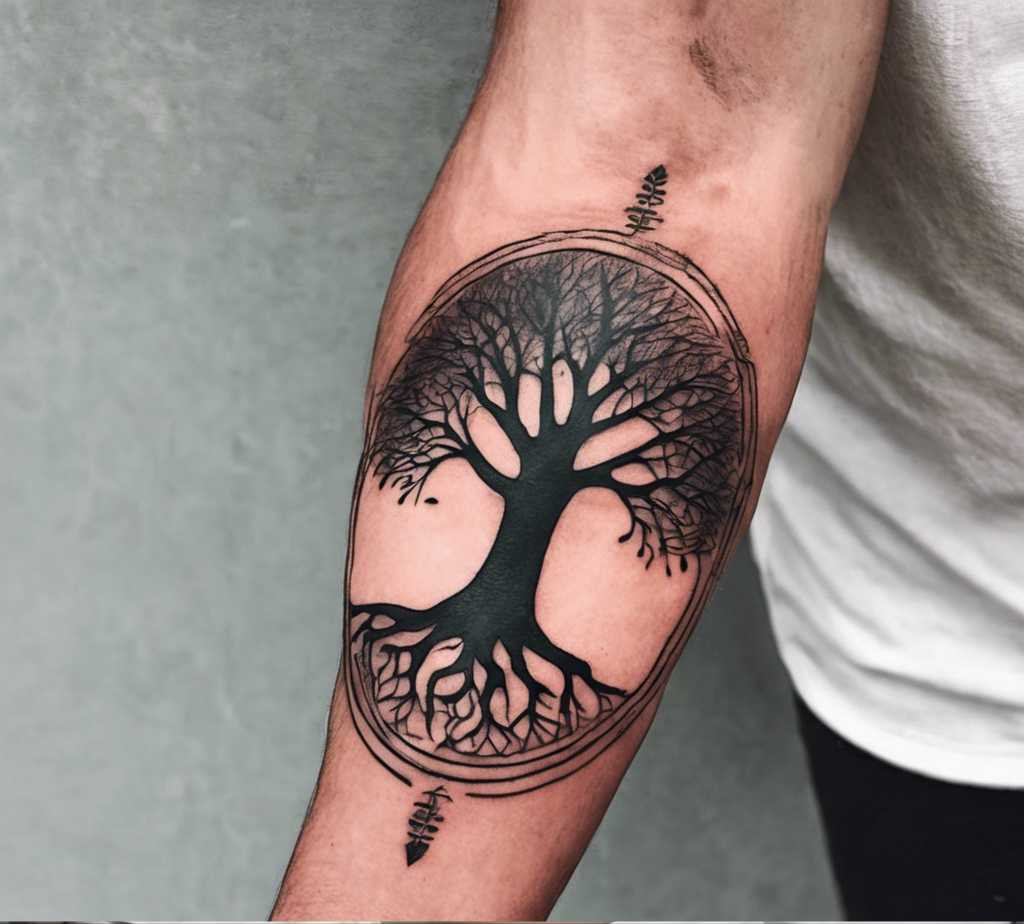 The tree of life tattoo is an amazing and meaningful forearm tattoo for guys