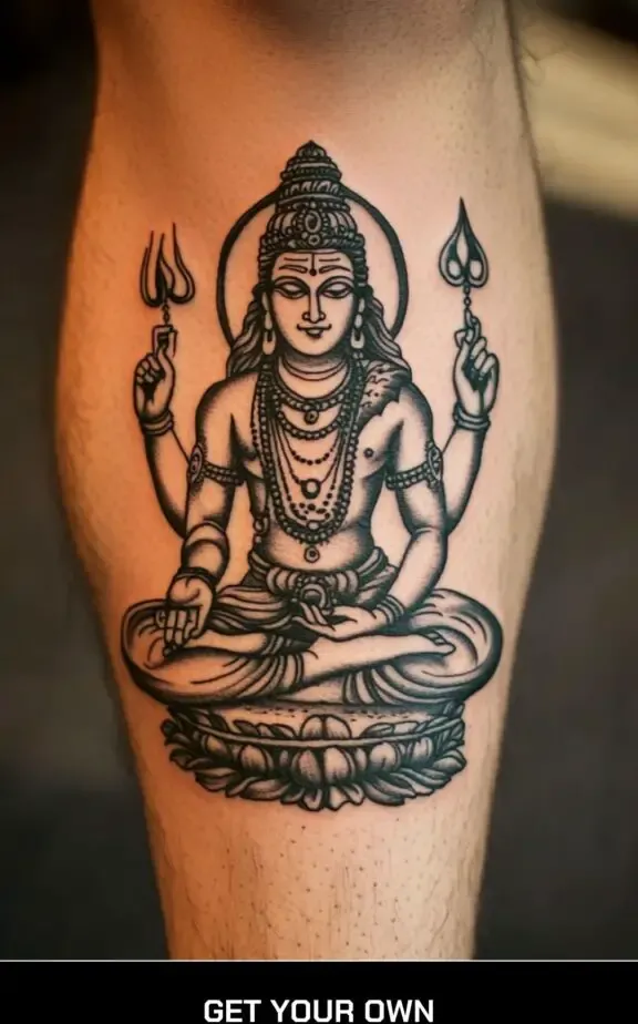shiva and symbol tattoo