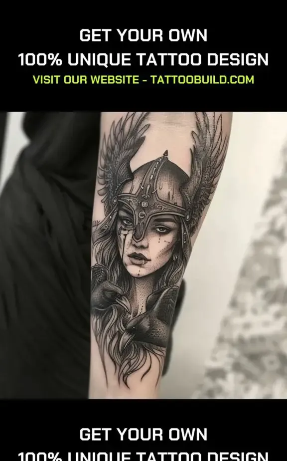 female warrior tattoo idea