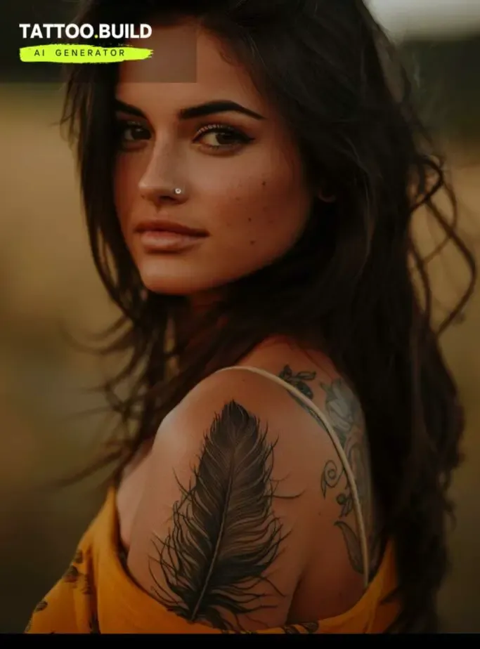 Stunning Women's Feather Tattoo Ideas