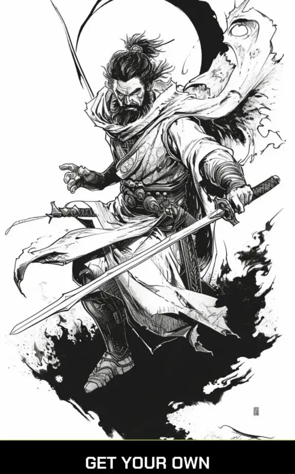 samurai warrior tattoo design idea